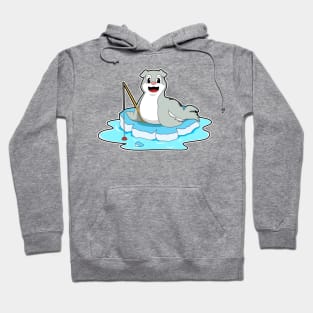 Seal at Fishing with Fishing rod Hoodie